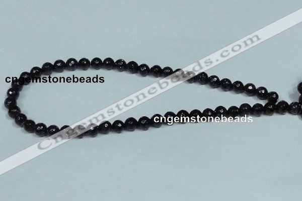 CGS106 15.5 inches 8mm faceted round blue goldstone beads wholesale