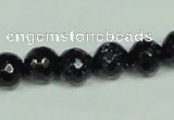 CGS107 15.5 inches 10mm faceted round blue goldstone beads wholesale