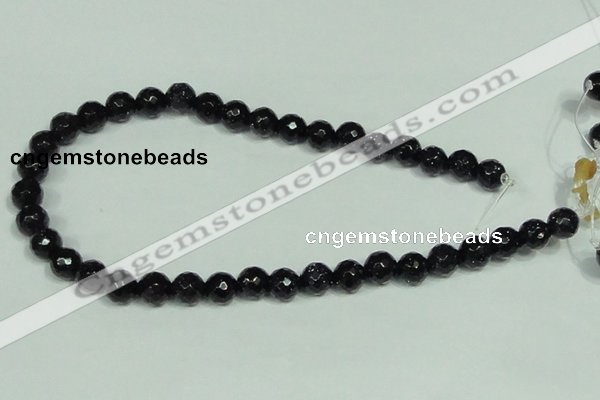 CGS107 15.5 inches 10mm faceted round blue goldstone beads wholesale