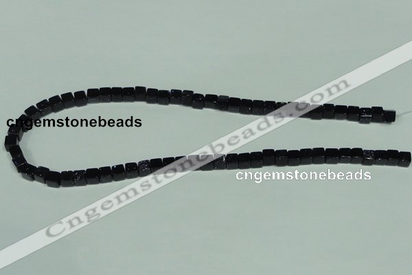 CGS117 15.5 inches 6*6mm cube blue goldstone beads wholesale