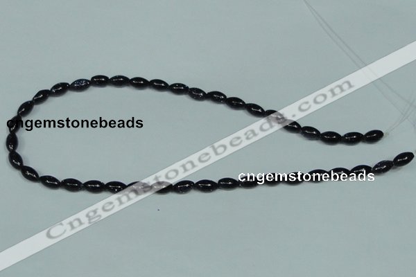 CGS120 15.5 inches 6*10mm rice blue goldstone beads wholesale