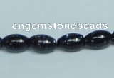 CGS121 15.5 inches 8*12mm rice blue goldstone beads wholesale