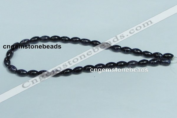 CGS121 15.5 inches 8*12mm rice blue goldstone beads wholesale