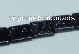 CGS128 15.5 inches 14*14mm square blue goldstone beads wholesale