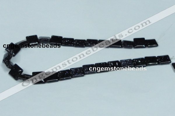 CGS128 15.5 inches 14*14mm square blue goldstone beads wholesale