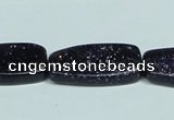 CGS133 15.5 inches 15*30mm twisted rectangle blue goldstone beads wholesale