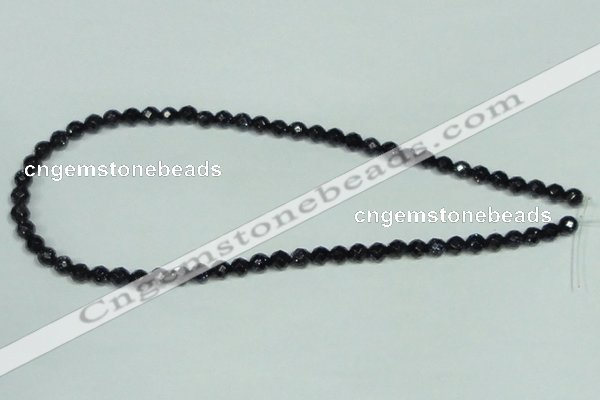 CGS138 15.5 inches 4mm faceted round blue goldstone beads wholesale