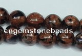 CGS204 15.5 inches 12mm round blue & brown goldstone beads wholesale