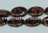 CGS211 15.5 inches 13*18mm oval blue & brown goldstone beads wholesale