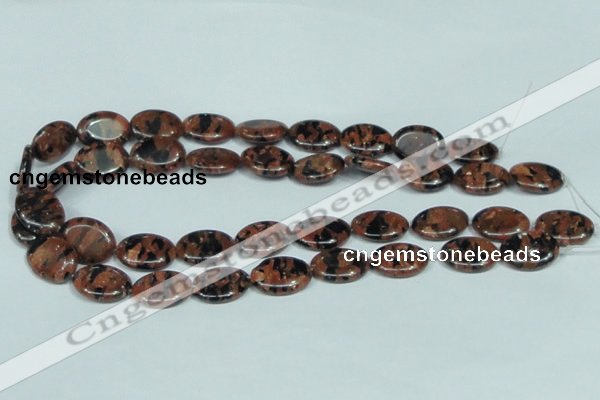 CGS212 15.5 inches 15*20mm oval blue & brown goldstone beads wholesale