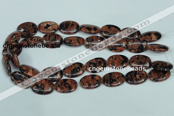 CGS213 15.5 inches 18*25mm oval blue & brown goldstone beads wholesale