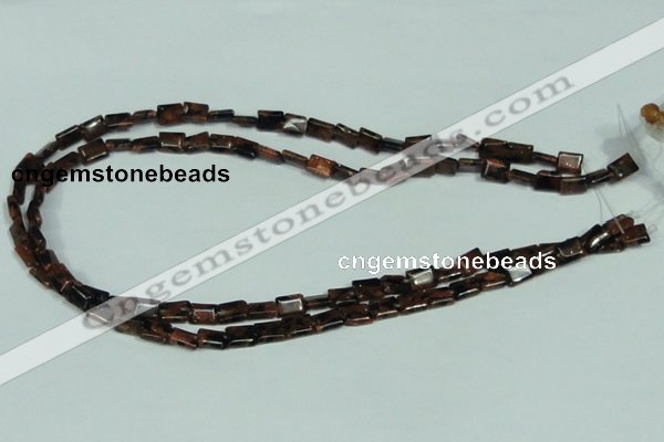 CGS216 15.5 inches 6*8mm rectangle blue & brown goldstone beads