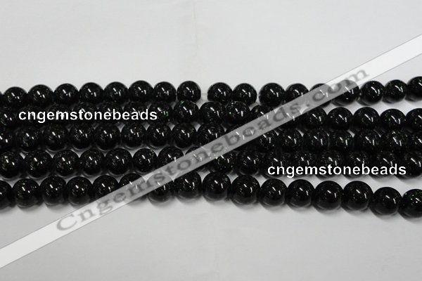 CGS402 15.5 inches 8mm round green goldstone beads wholesale