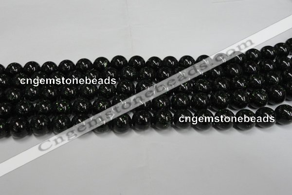 CGS403 15.5 inches 10mm round green goldstone beads wholesale