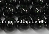 CGS404 15.5 inches 12mm round green goldstone beads wholesale