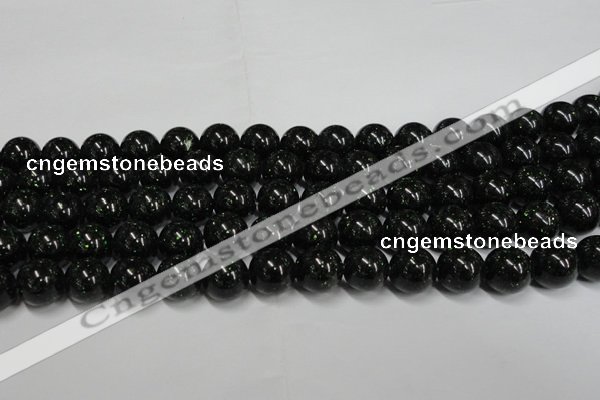 CGS404 15.5 inches 12mm round green goldstone beads wholesale