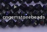 CGS461 15.5 inches 6mm faceted nuggets green goldstone beads