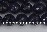 CGS481 15.5 inches 10mm faceted round blue goldstone beads