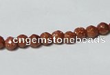 CGS57 15.5 inches 6mm faceted round goldstone beads wholesale