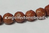 CGS59 15.5 inches 10mm faceted round goldstone beads wholesale