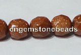 CGS60 15.5 inches 12mm faceted round goldstone beads wholesale