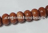 CGS65 15.5 inches 8*12mm rondelle goldstone beads wholesale