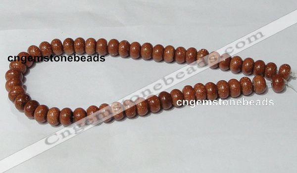 CGS65 15.5 inches 8*12mm rondelle goldstone beads wholesale