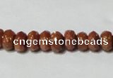 CGS67 15.5 inches 5*8mm faceted rondelle goldstone beads wholesale