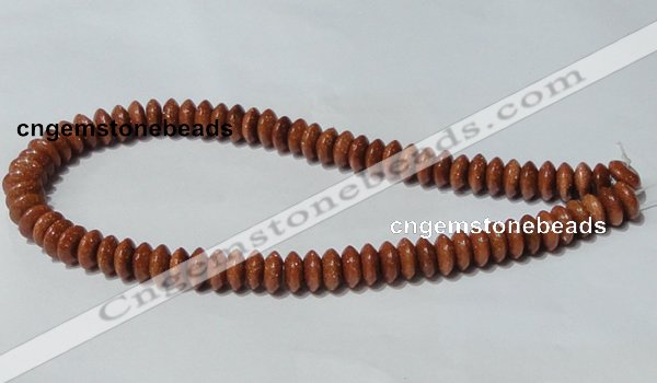 CGS68 15.5 inches 5*10mm roundel goldstone beads wholesale