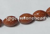 CGS71 15.5 inches 10*14mm rice goldstone beads wholesale