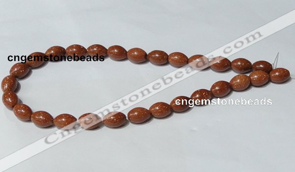 CGS71 15.5 inches 10*14mm rice goldstone beads wholesale