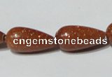 CGS72 15.5 inches 10*20mm teardrop goldstone beads wholesale