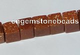 CGS73 15.5 inches 10*10mm cube goldstone beads wholesale