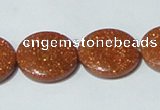 CGS76 15.5 inches 20mm coin goldstone beads wholesale