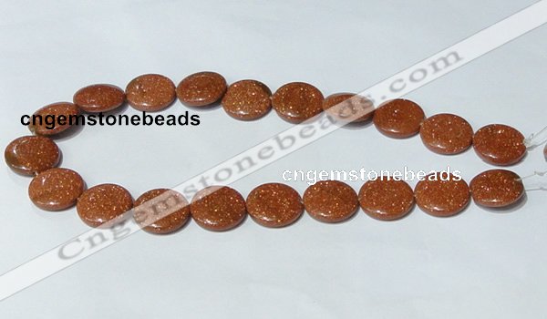 CGS76 15.5 inches 20mm coin goldstone beads wholesale