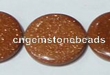 CGS78 15.5 inches 30mm coin goldstone beads wholesale