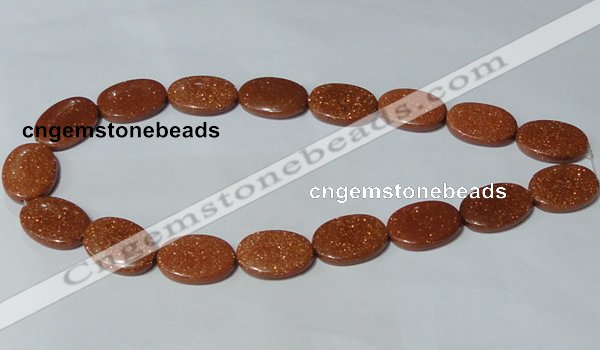 CGS79 15.5 inches 18*25mm oval goldstone beads wholesale