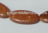 CGS80 15.5 inches 15*30mm oval goldstone beads wholesale