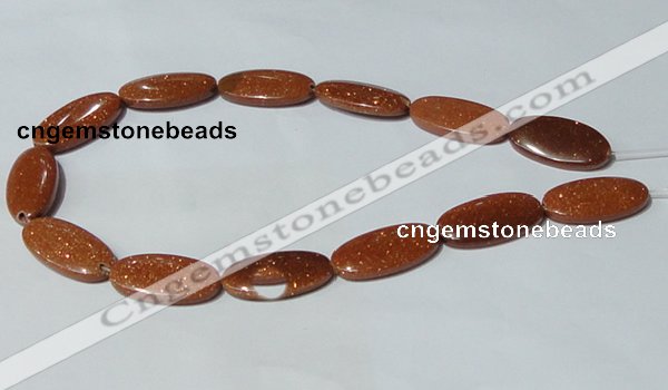 CGS80 15.5 inches 15*30mm oval goldstone beads wholesale