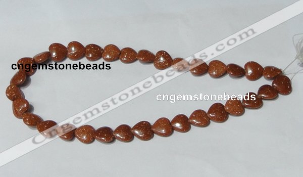 CGS82 15.5 inches 12*12mm heart goldstone beads wholesale