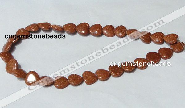 CGS83 15.5 inches 14*14mm heart goldstone beads wholesale