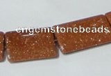 CGS84 15.5 inches 18*25mm rectangle goldstone beads wholesale