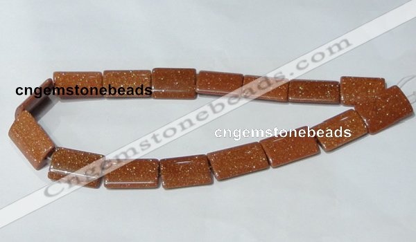 CGS84 15.5 inches 18*25mm rectangle goldstone beads wholesale