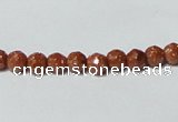 CGS88 15.5 inches 4mm faceted round goldstone beads wholesale