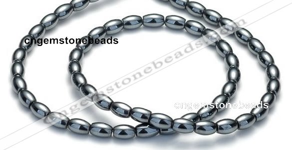 CHE01 16 inches 4*6mm rice shape hematite beads Wholesale