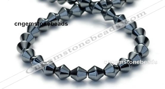 CHE06 14.5 inches 8*8mm bicone shape hematite beads Wholesale