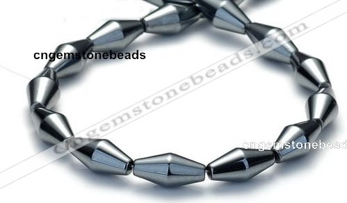 CHE07 16 inches 8*16mm bicone shape hematite beads Wholesale