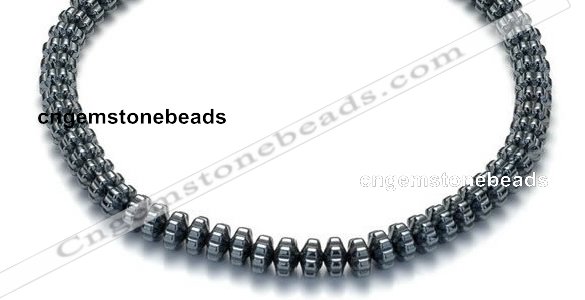 CHE08 16 inches 4*7mm flower shape hematite beads Wholesale