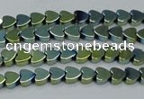 CHE1002 15.5 inches 6*6mm heart plated hematite beads wholesale