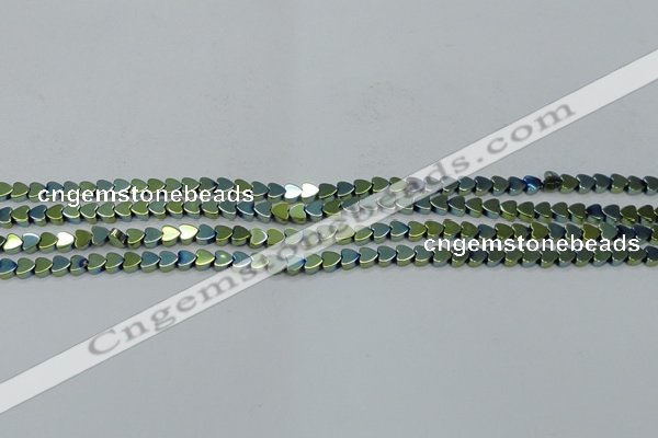 CHE1002 15.5 inches 6*6mm heart plated hematite beads wholesale